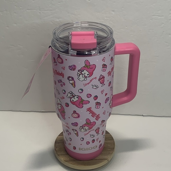 Hello Kitty BFF My Melody Travel Tumbler Mug 32 Oz Igloo Limited Edition New - Picture 2 of 10
